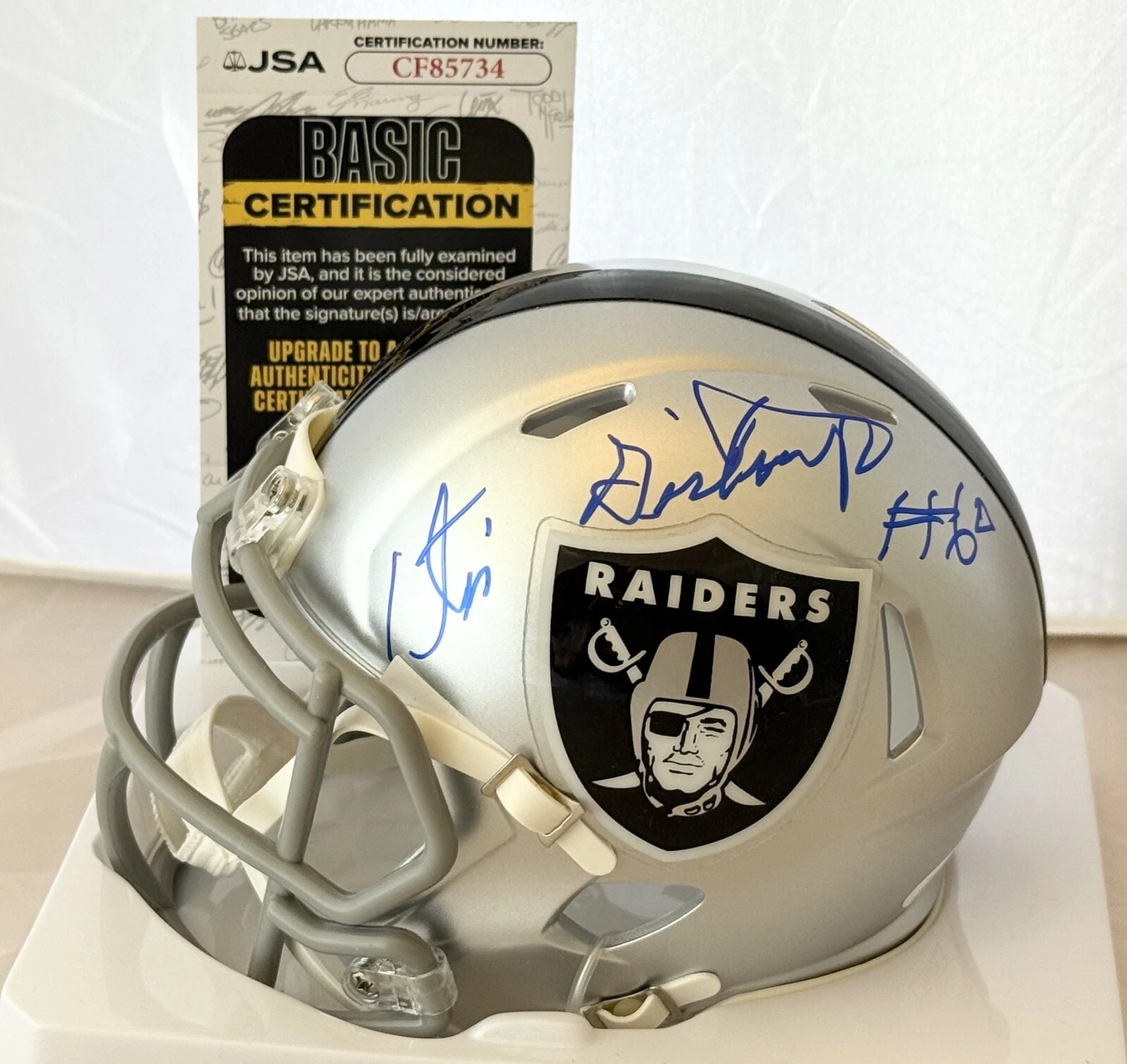 Otis Sistrunk signed Raiders mini helmet autographed JSA