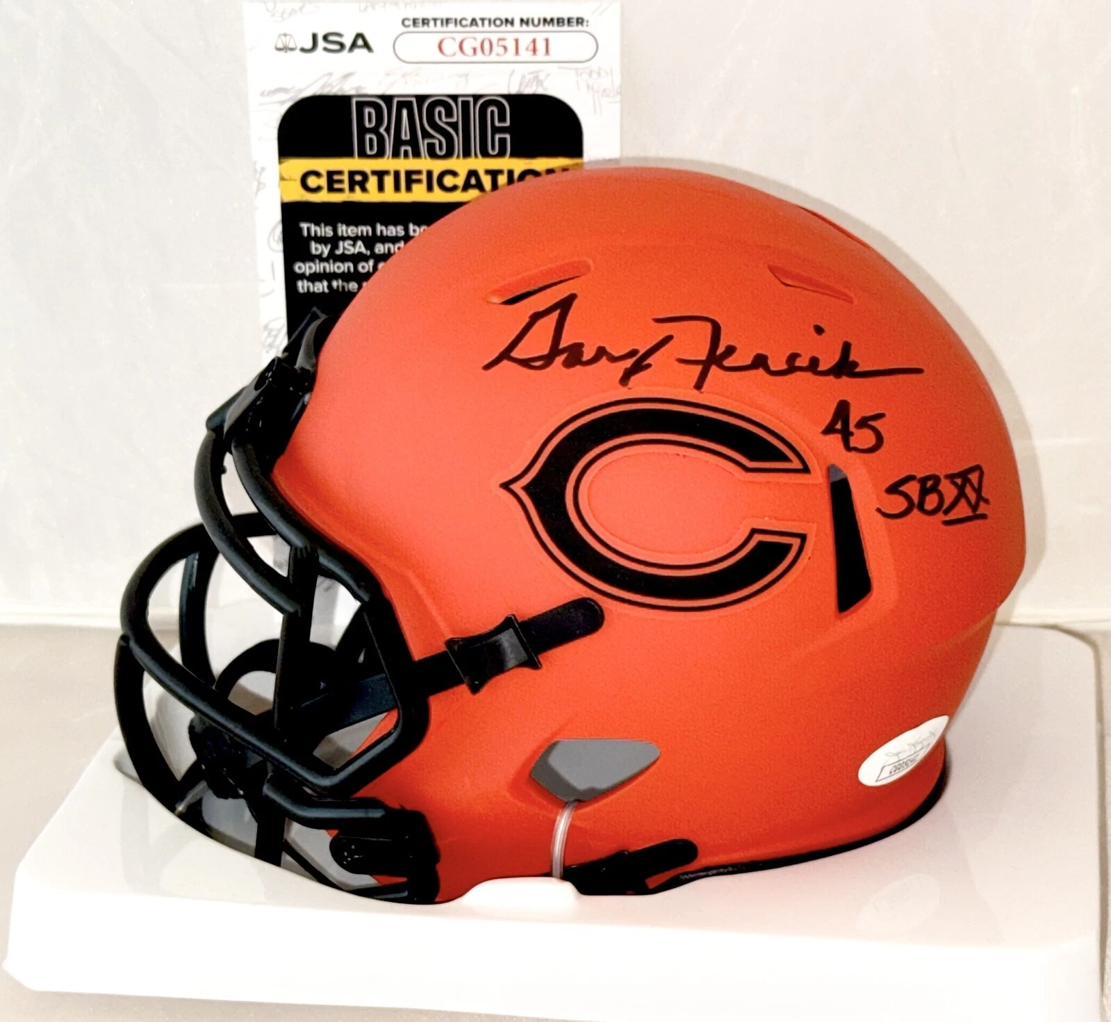 Gary Fencik signed Chicago Bears Rave mini helmet autographed W/ Inscription JSA