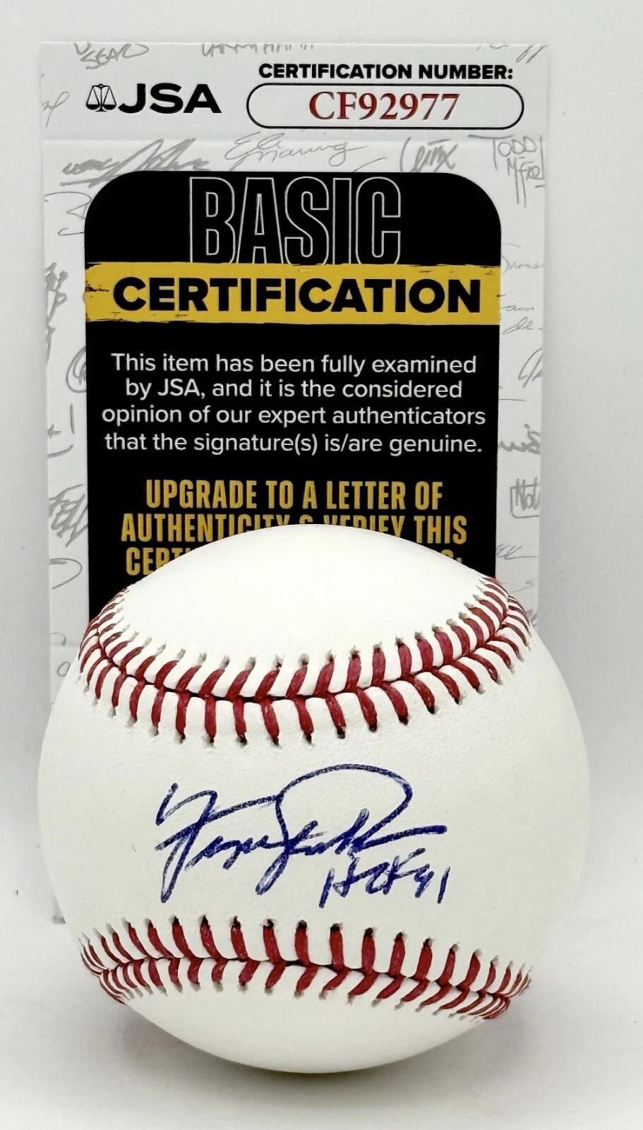 Fergie Jenkins Chicago Cubs signed MLB Baseball Ball W/ HOF Inscription JSA
