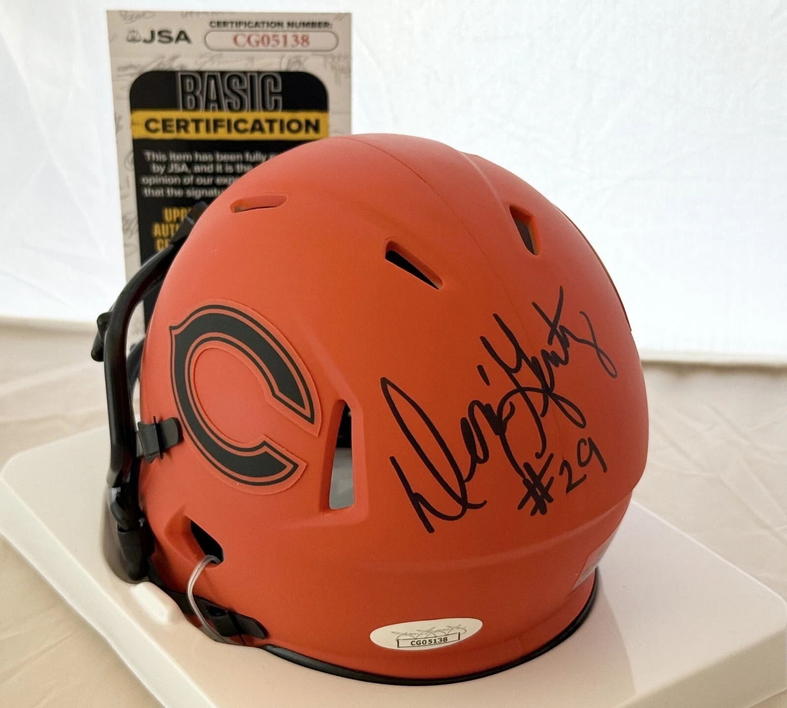 Dennis Gentry signed Chicago Bears Rave mini helmet autographed JSA