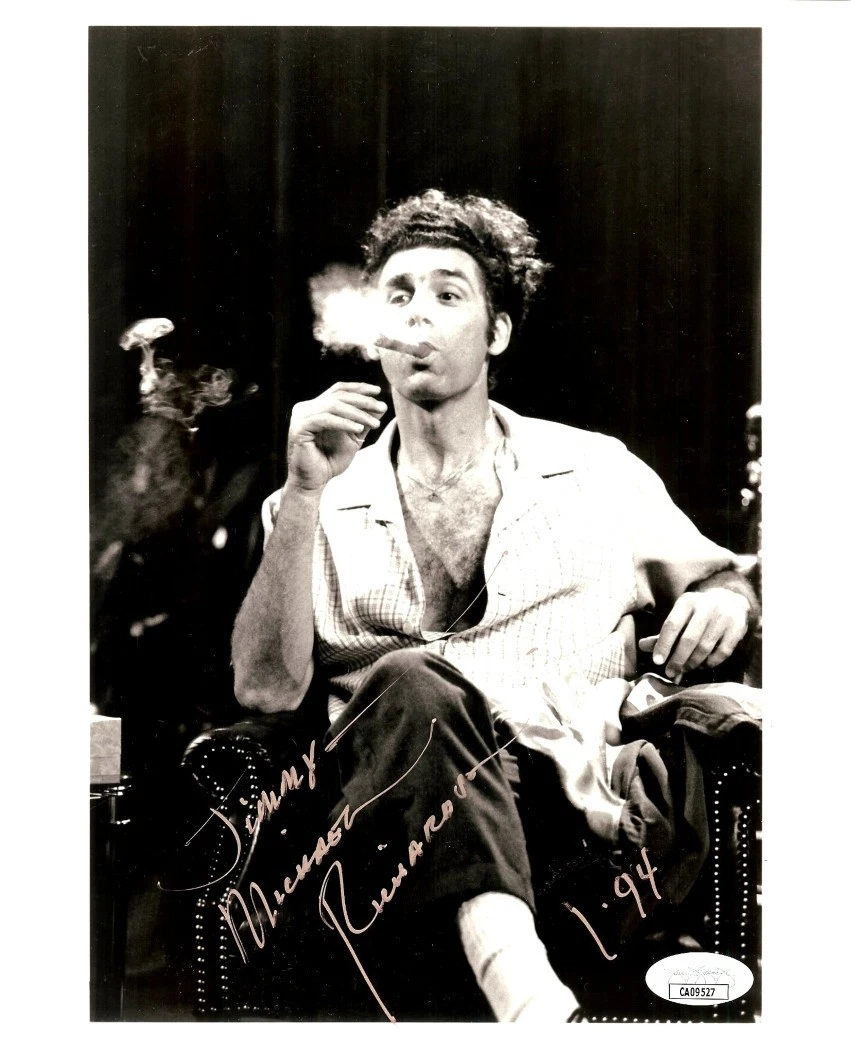 Michael Richards Signed Autograph 8X10 Photo Seinfeld Kramer w/Cigar JSA CA09527