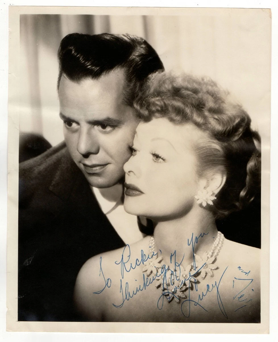 Lucille Ball Desi Arnaz Signed Autographed 8X10 Photo I Love Lucy BAS AE04412