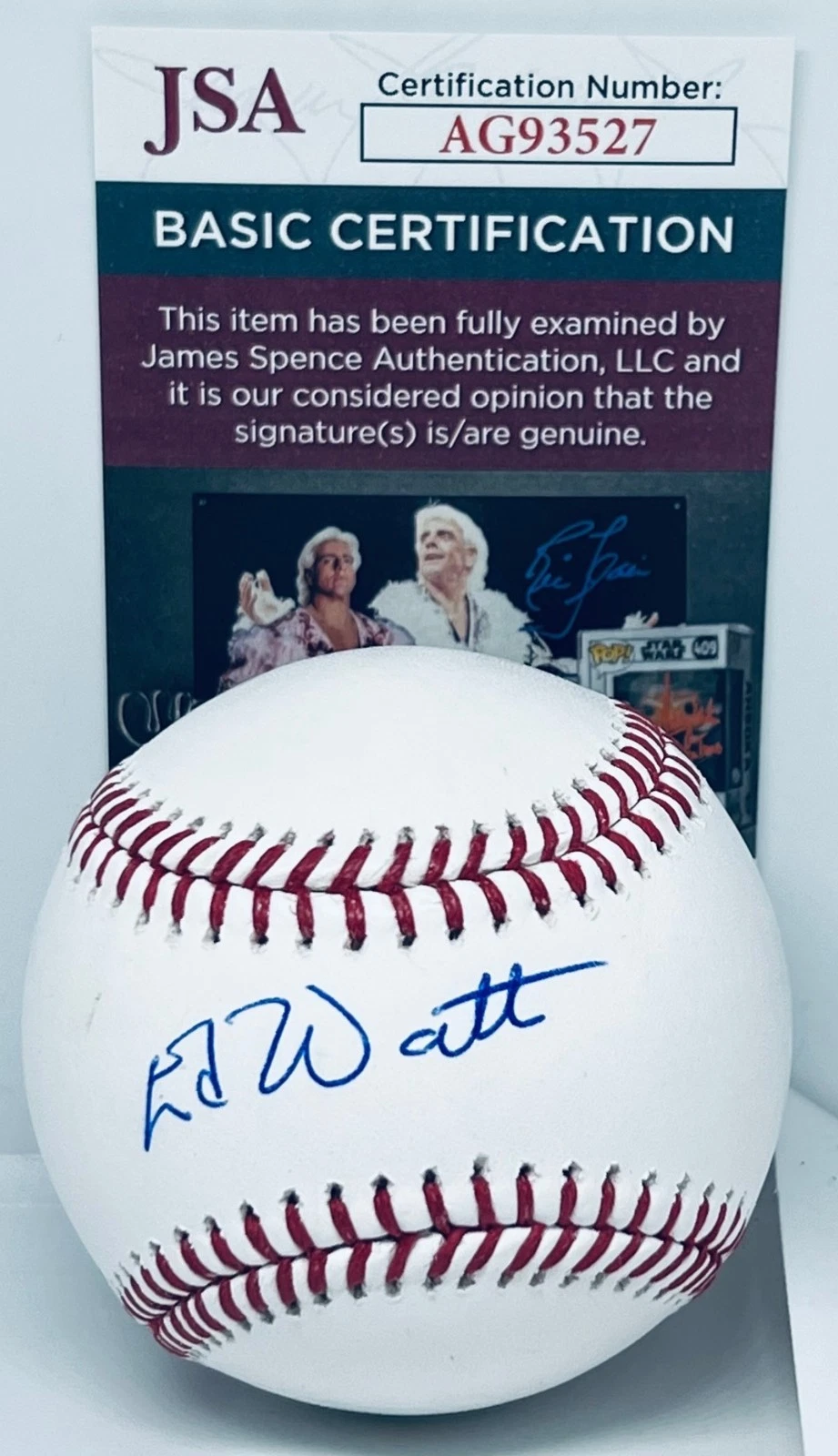 Eddie Watt Baltimore Orioles signed MLB Baseball Ball autographed JSA