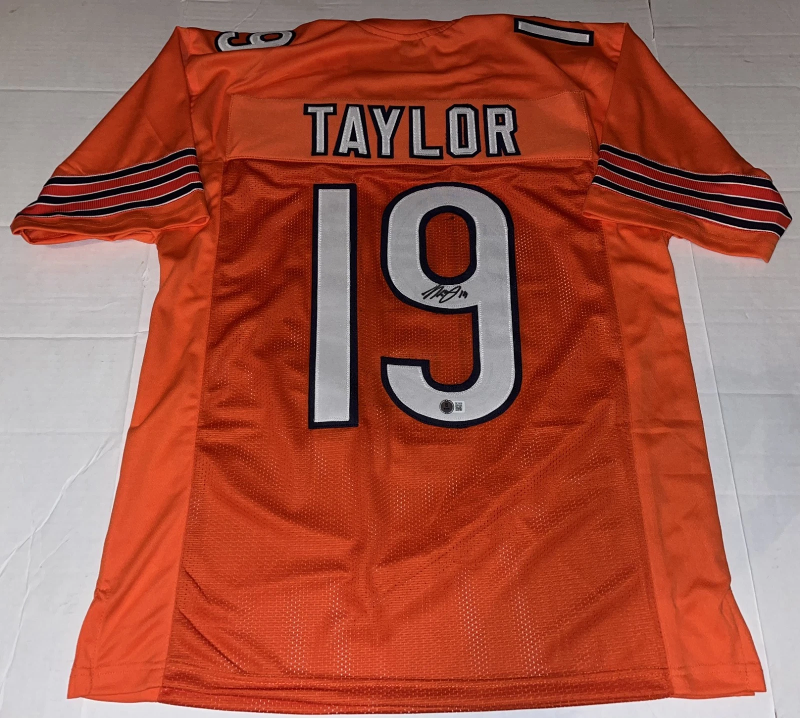 Tory Taylor Chicago Bears signed Custom jersey autographed #1 Beckett Witnessed
