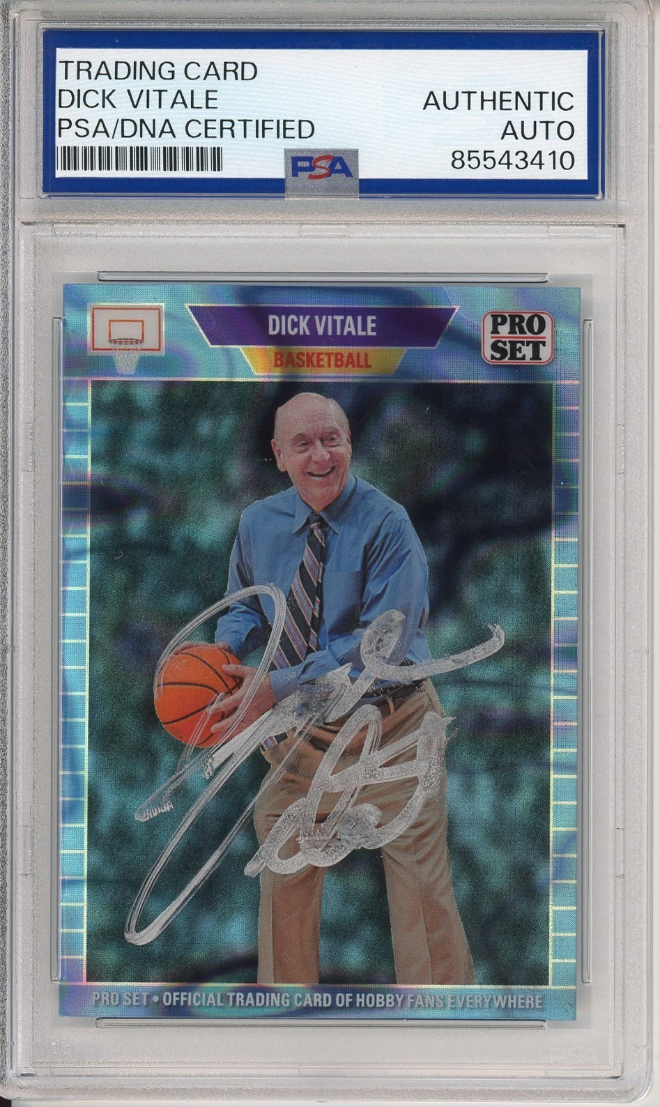 2024 LEAF PRO SET DICK VITALE  SIGNED 1/1 PROOF CARD PSA DNA COA AUTOGRAPHED