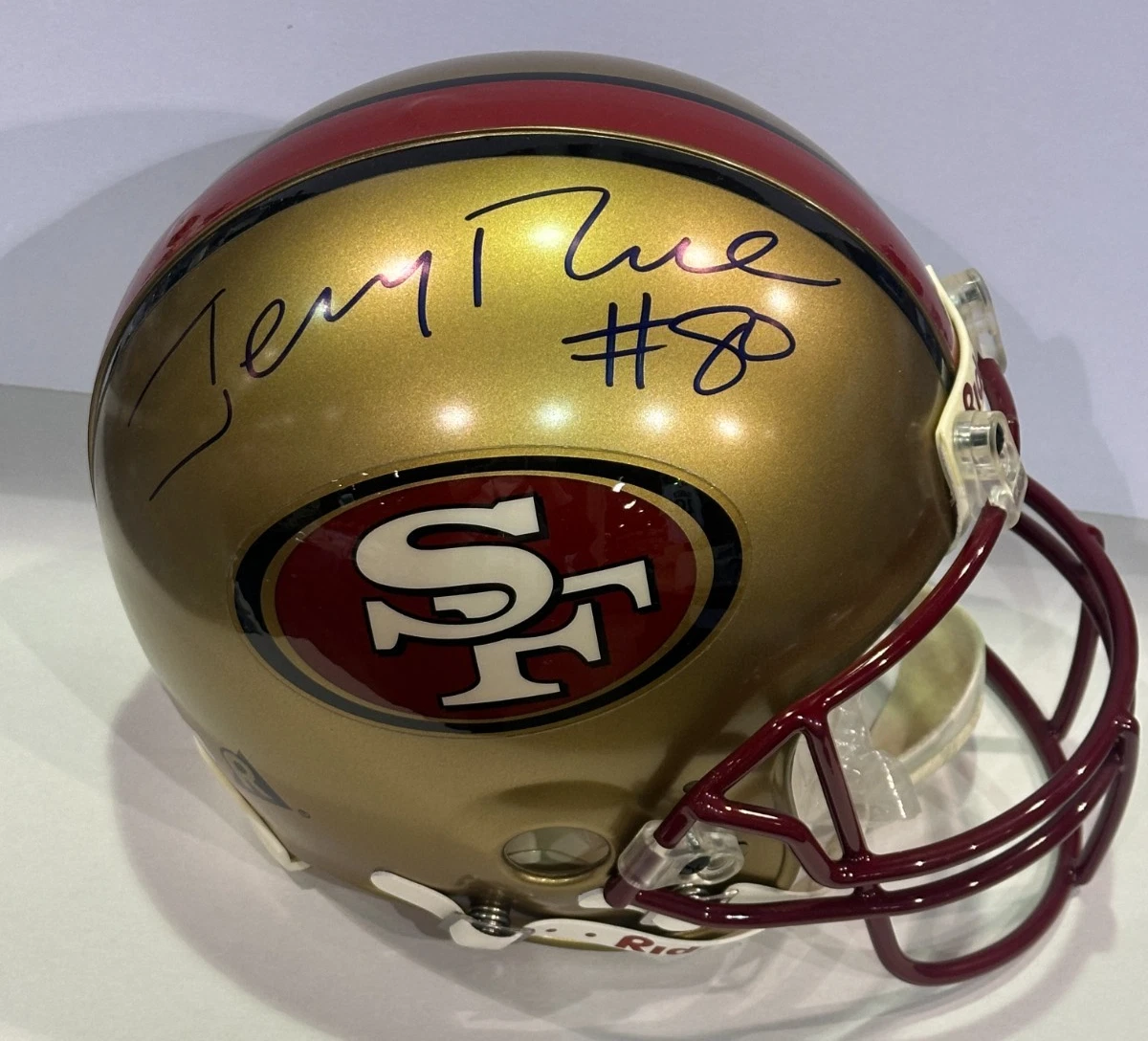 JERRY RICE Signed Full-Size San Francisco 49ERS Proline Helmet w/ Beckett (BAS)