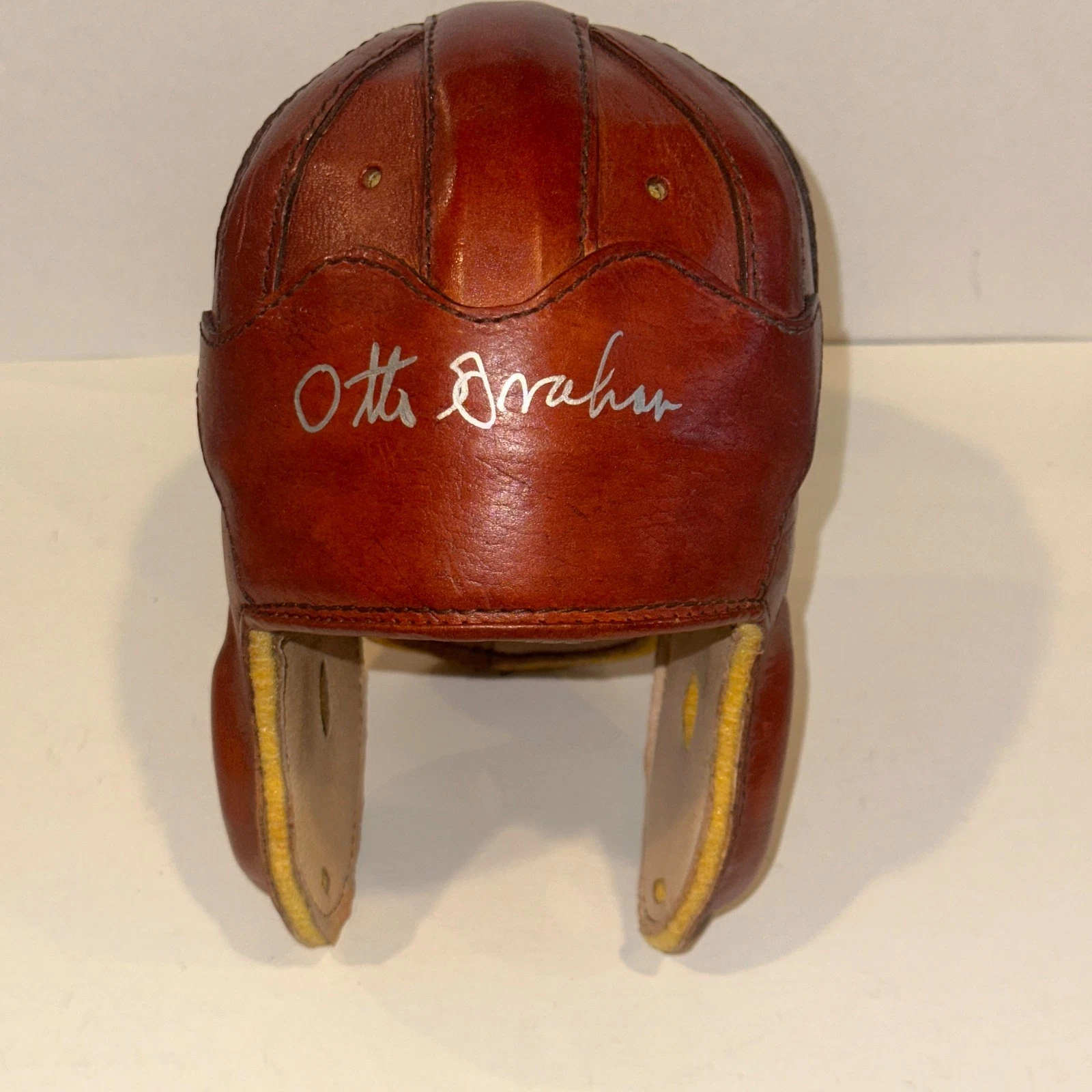 OTTO GRAHAM (Browns) Signed Full-Size Leather GLORY Helmet Beckett (BAS)