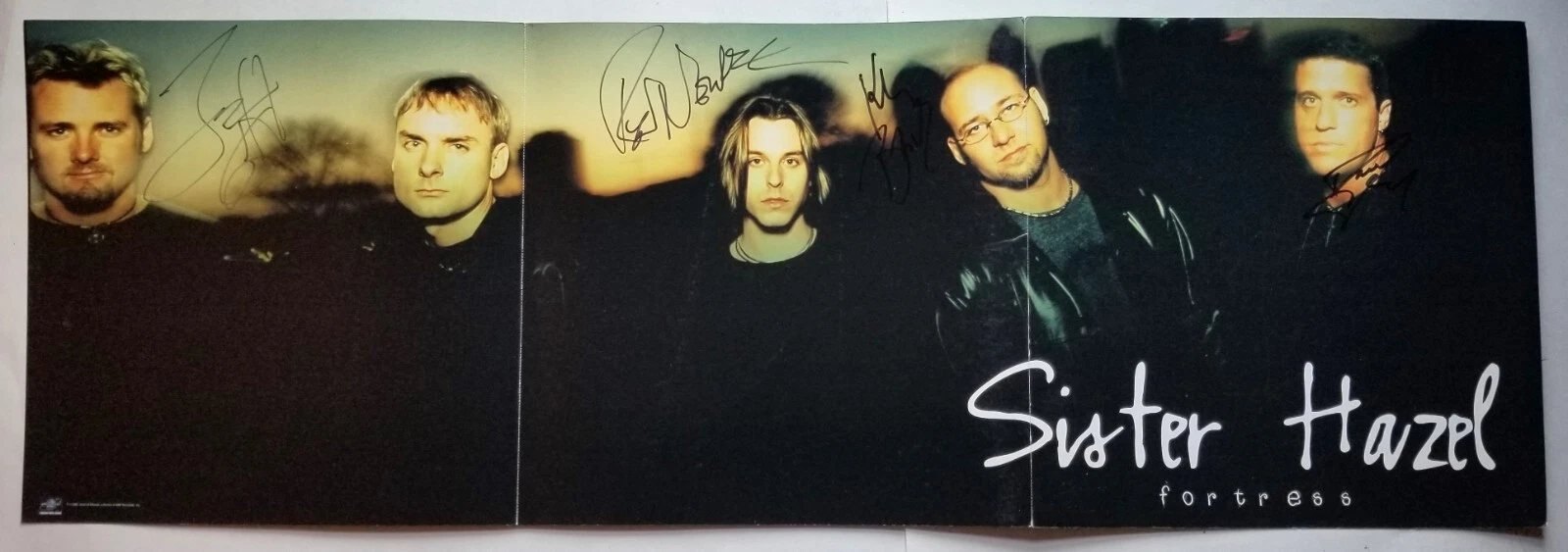 Sister Hazel REAL SIGNED Fortress Promo Poster #1 COA Autographed Ken Block +3