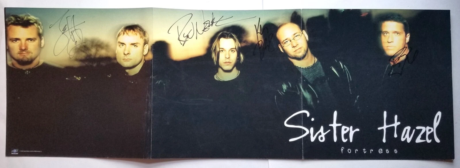 Sister Hazel REAL SIGNED Fortress Promo Poster #2 COA Autographed Ken Block +3