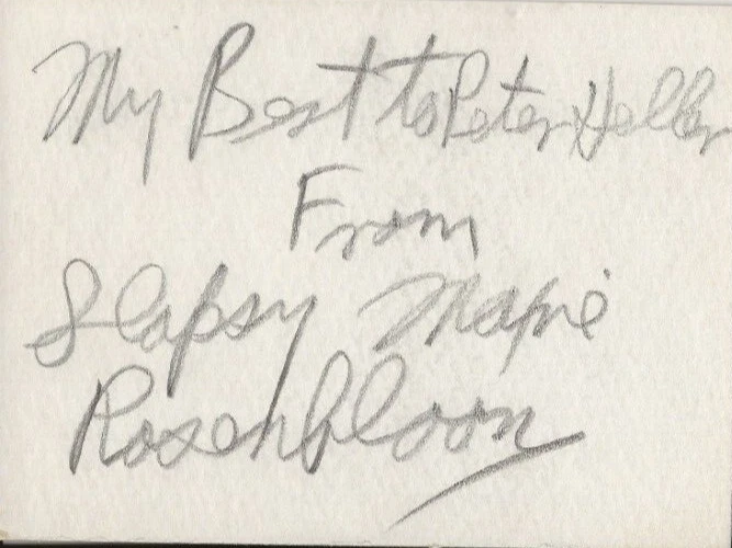 Maxie Rosenbloom boxer comedian REAL hand SIGNED Cut Cardboard JSA COA Autograph