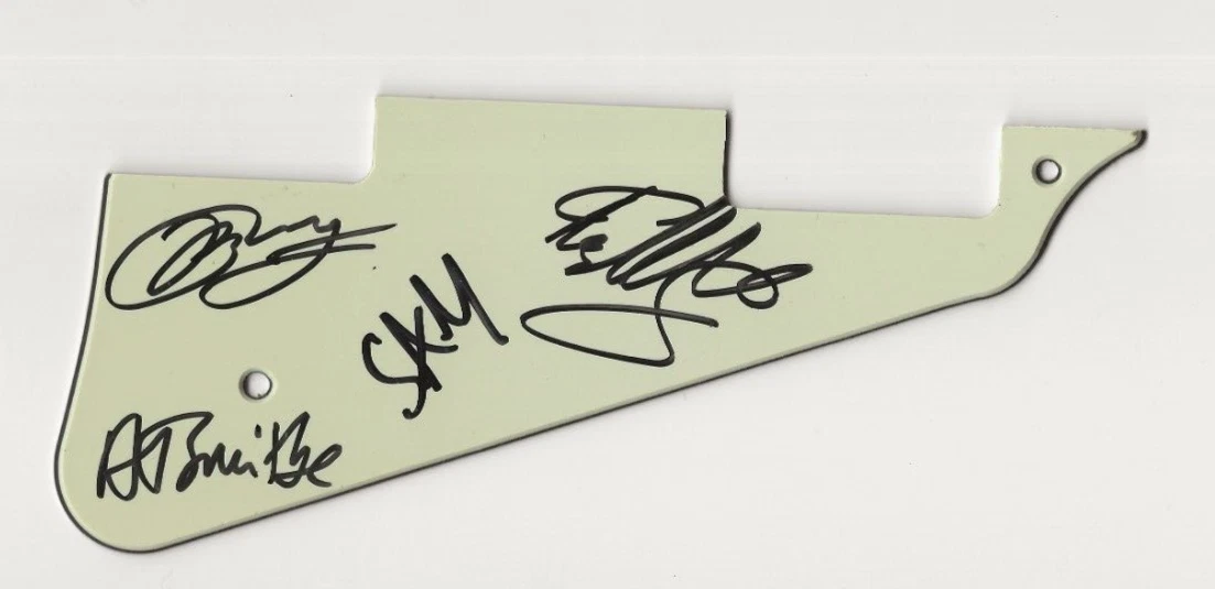 Temples band REAL hand SIGNED Guitar Pickguard #2 COA Autographed