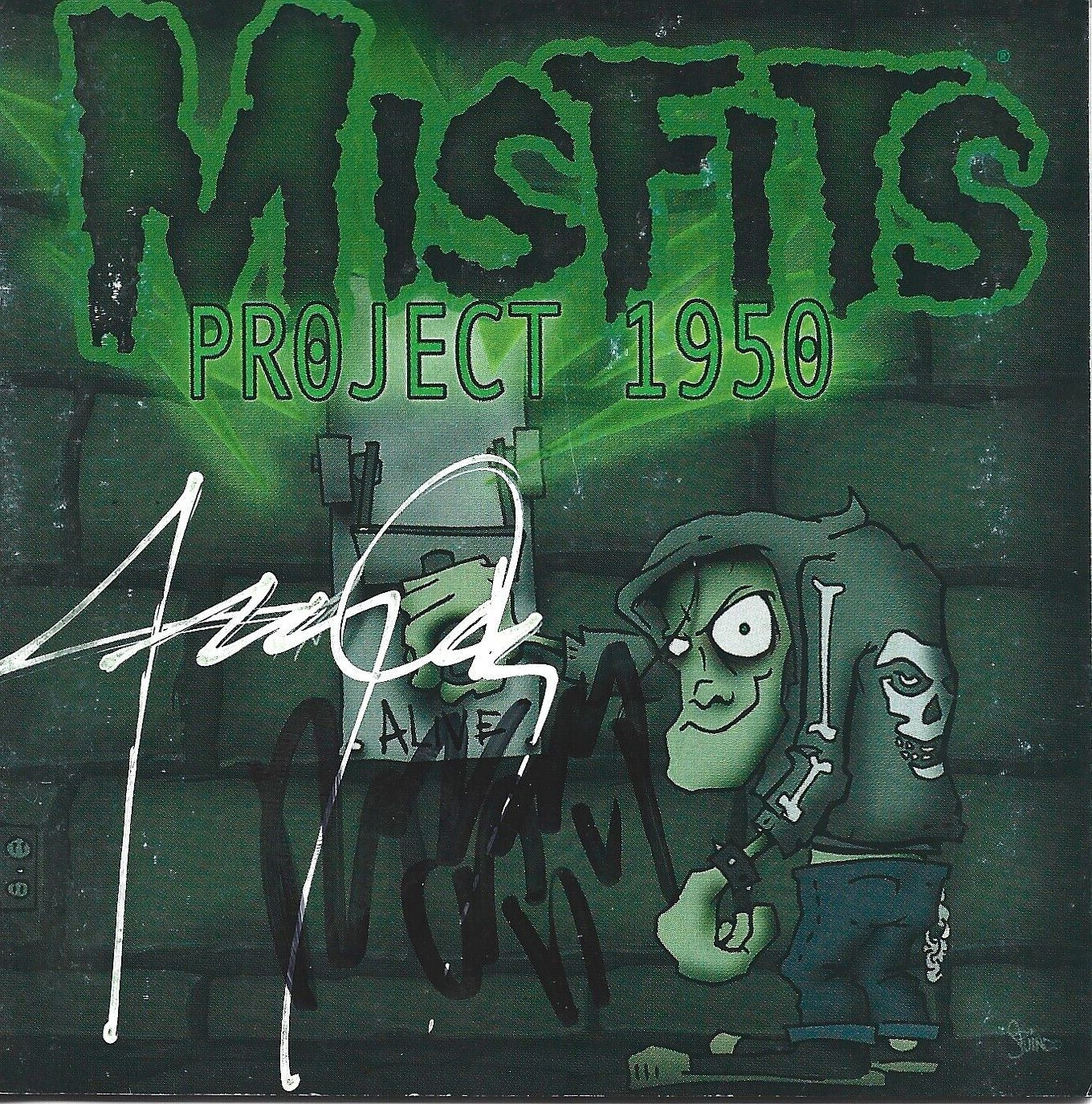 Jerry Only & Dez Cadena SIGNED Misfits Project 1950 CD Cover #1 COA Autographed