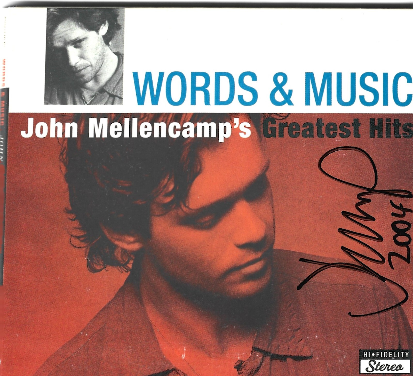 John Mellencamp REAL SIGNED Words & Music Greatest Hits CD Digipak Case #2 COA