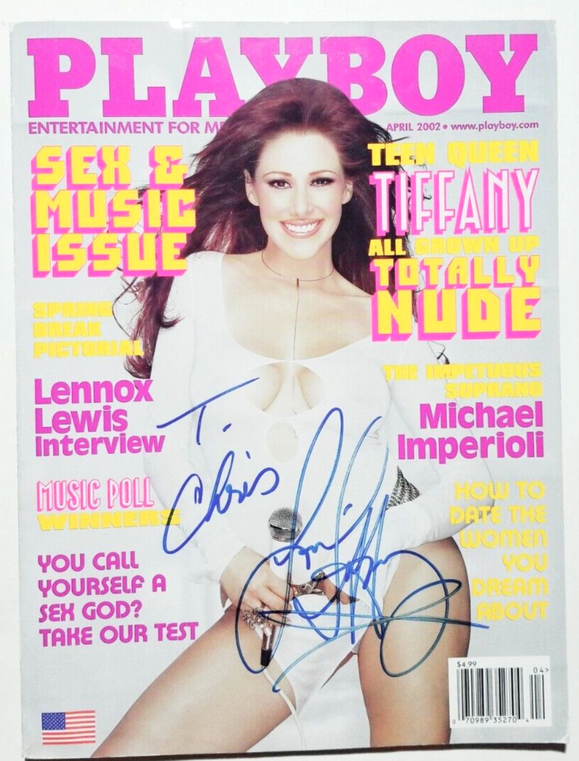 Tiffany REAL hand SIGNED 2002 Playboy Magazine #2 COA Autographed Darwish
