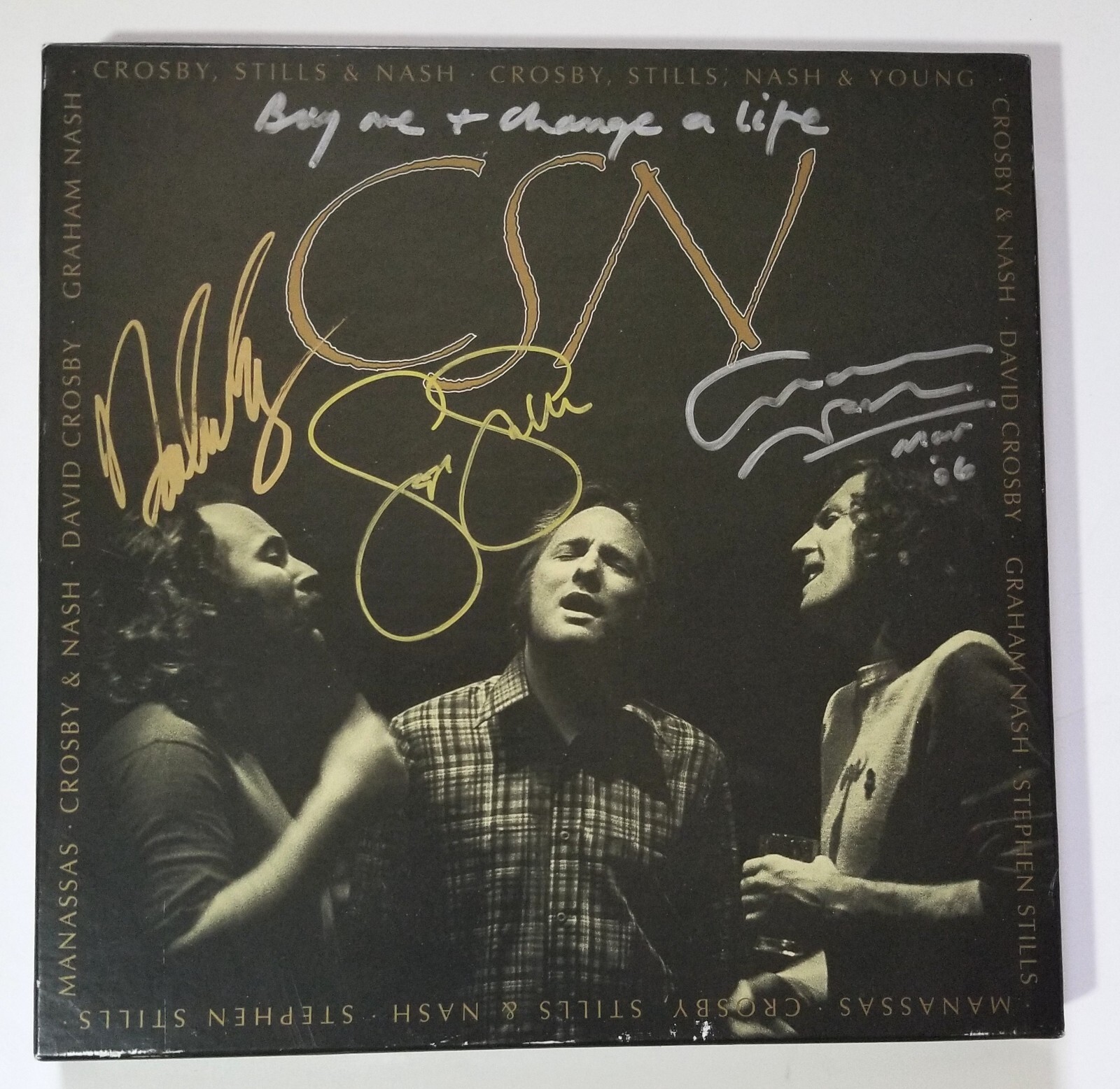 Crosby, Stills & Nash REAL SIGNED 4-Compact Disc Set 1991 JSA LOA Autographed
