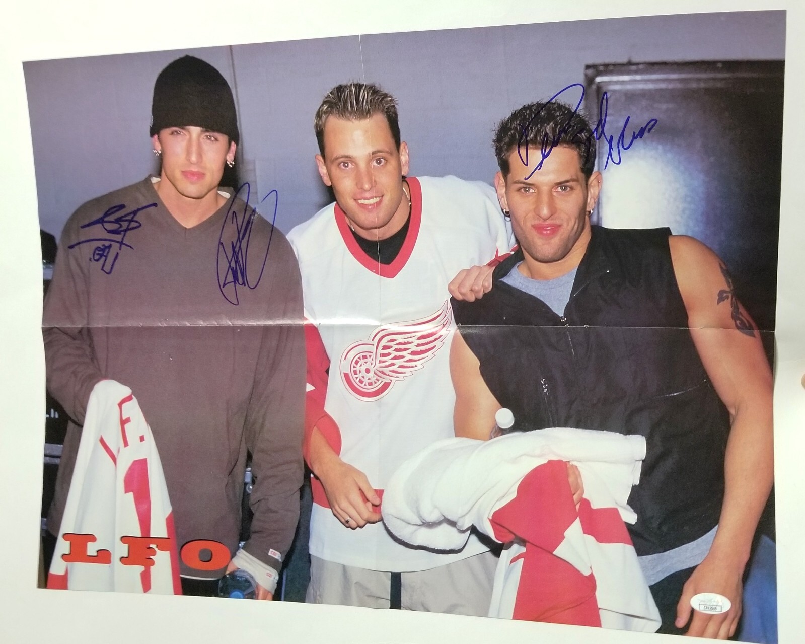 LFO band REAL SIGNED Mag Foldout Poster #2 JSA COA Autographed Devin Rich Brad