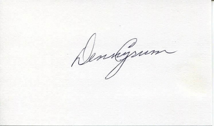 Denny Crum Louisville Cardinals UCLA Bruins Basketball HOF Signed Autograph