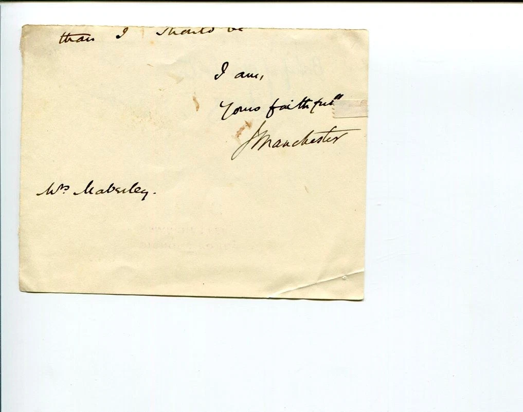 James Moorhouse Author Clergy Bishop Of Melbourne & Manchester Signed Autograph