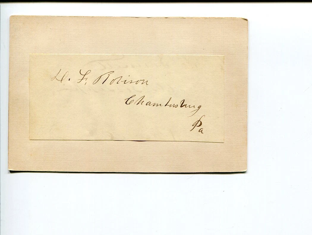 David Fullerton Robison Pennsylvania US Representative Congress Signed Autograph