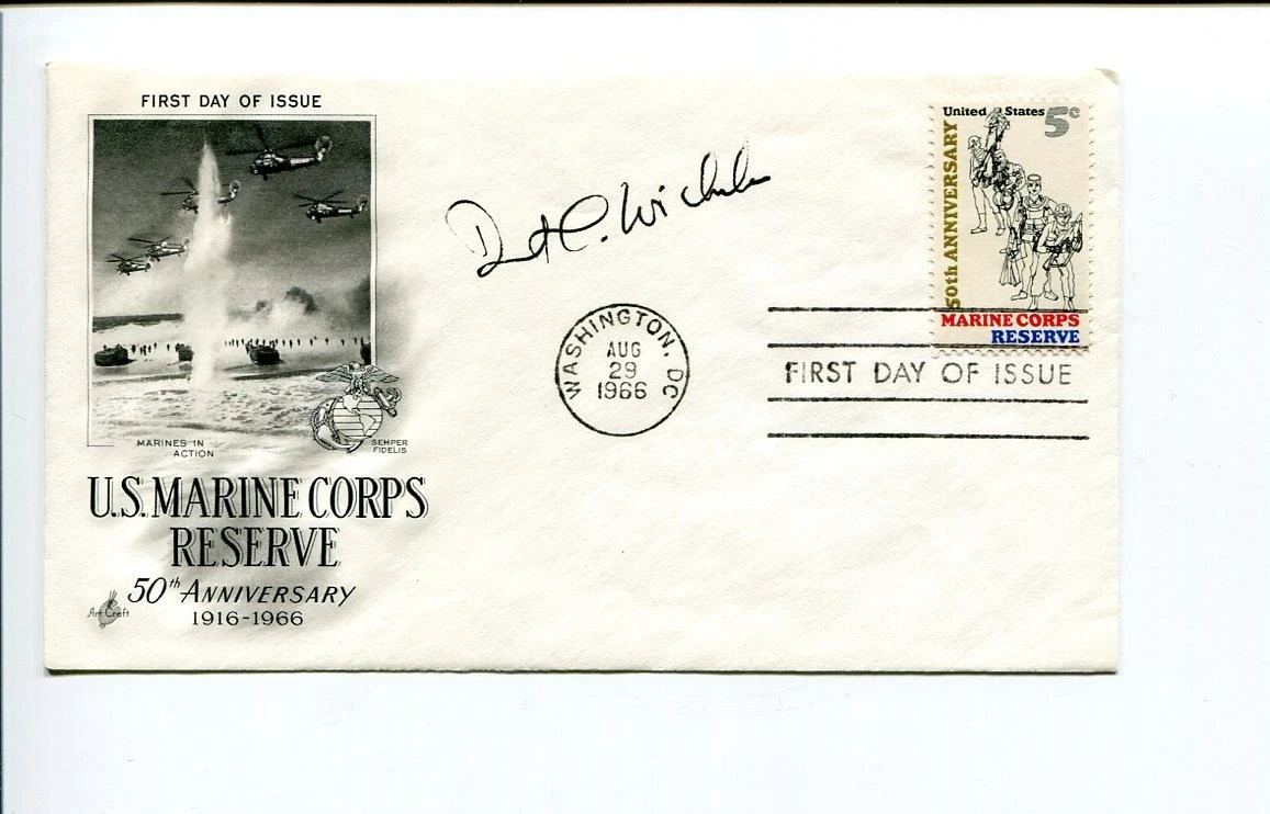 David Wilhelm WWII Fighter War Ace Signed Autograph FDC