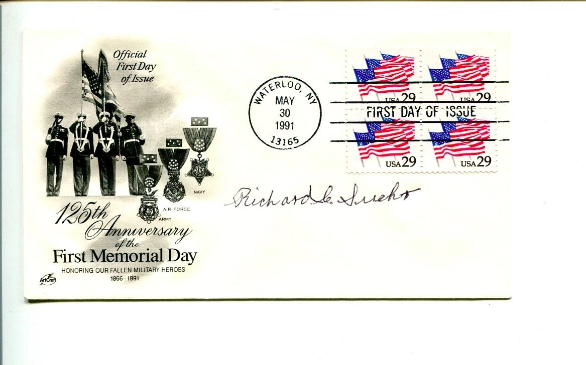 Richard Suehr WWII Fighter War Ace Signed Autograph FDC