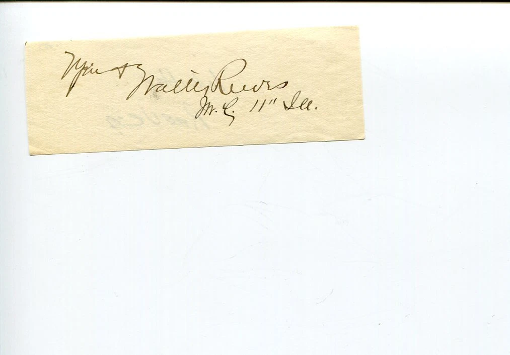 Walter Reeves 1800s IL Illinois US Representative Congress Signed Autograph