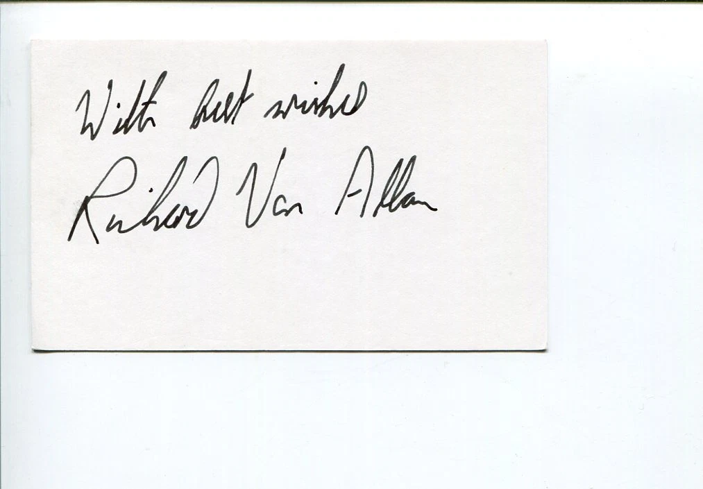 Richard Van Allan Opera Tenor Singer Signed Autograph