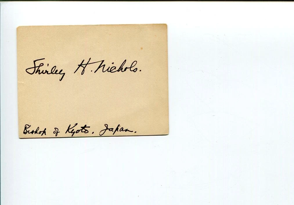 Shirley H. Nichols Episcopal Bishop Of Kyoto Clergy Signed Autograph