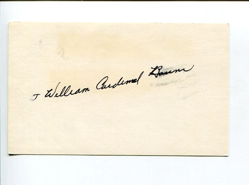 Cardinal William Wakefield Baum Archbishop of WA Roman Catholic Signed Autograph