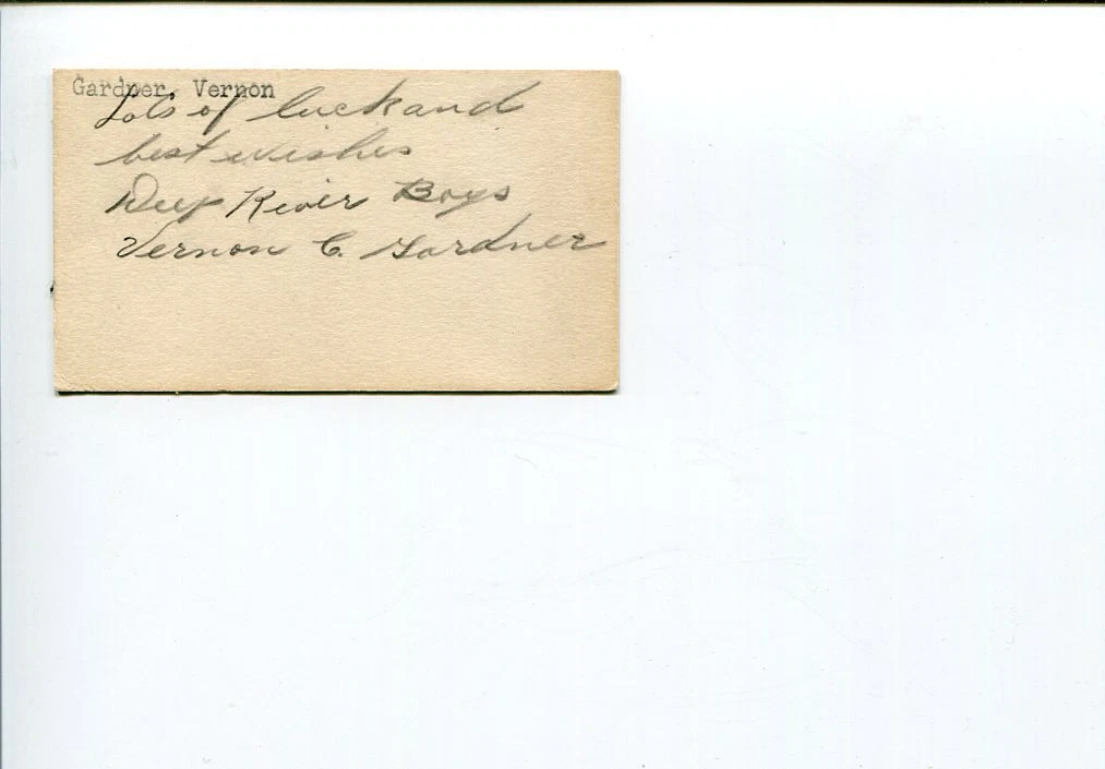 Vernon Gardner Deep River Boys Early R&B Gospel Singer Signed Autograph