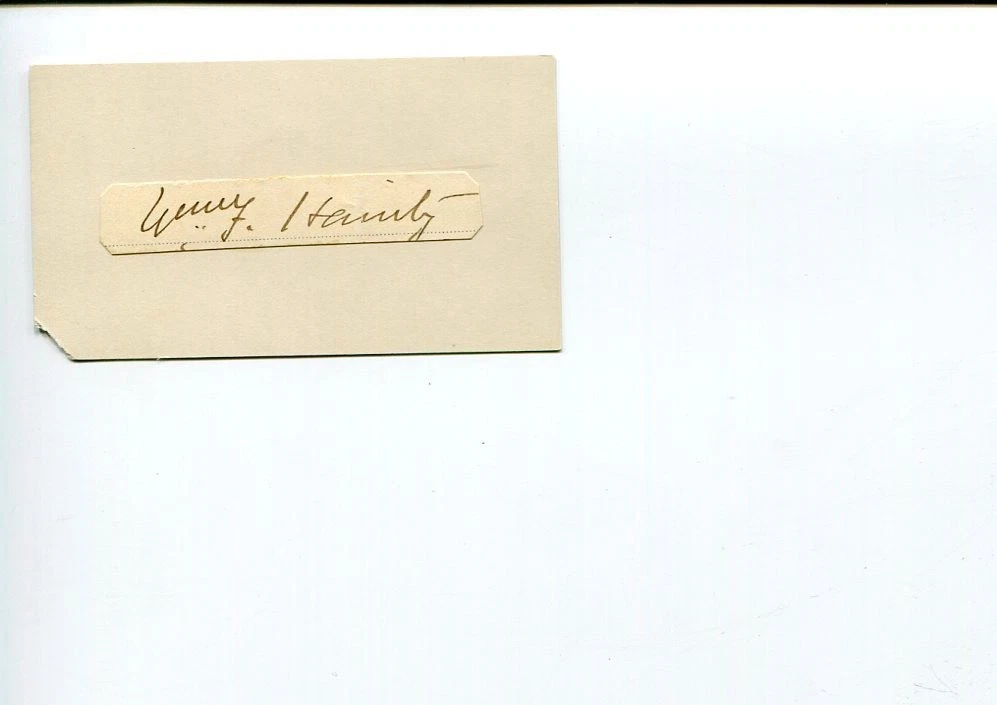 William F Harrity Grover Cleveland Campaign Manager DNC Chair Signed Autograph
