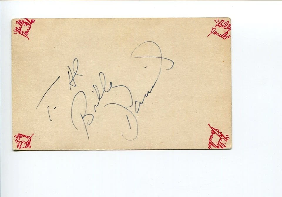 Billy Daniels Jazz Big Band That Old Black Magic Singer Signed Autograph
