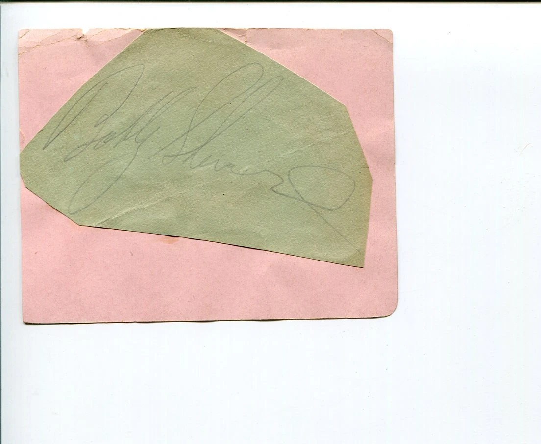 Bobby Sherwood Jazz Big Band Leader Signed Autograph