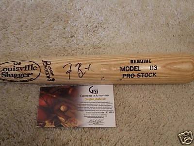 Aaron Bates Boston Red Sox Rookie Signed Autograph Baseball Bat