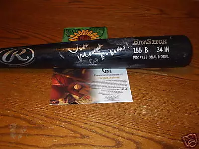 Jeff Moorad Derrick Hall Arizona Diamondbacks Owner Signed Autograph Bat
