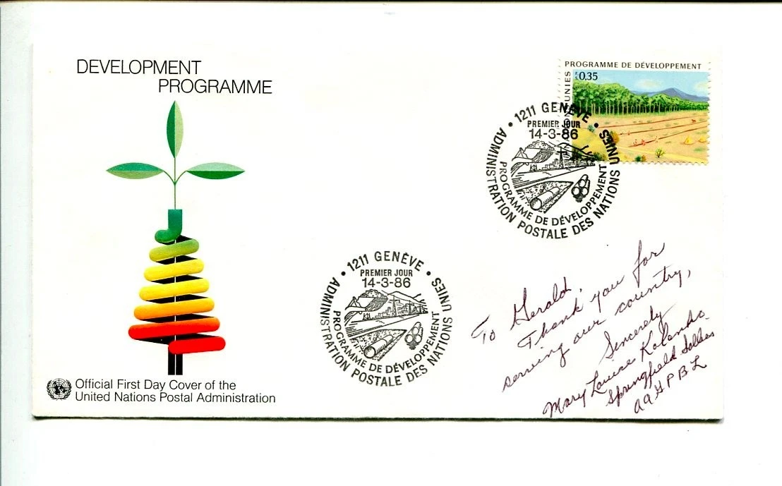 Mary Lou Kolanko AAGPBL Springfield Sallies Ladies Baseball Signed Autograph FDC