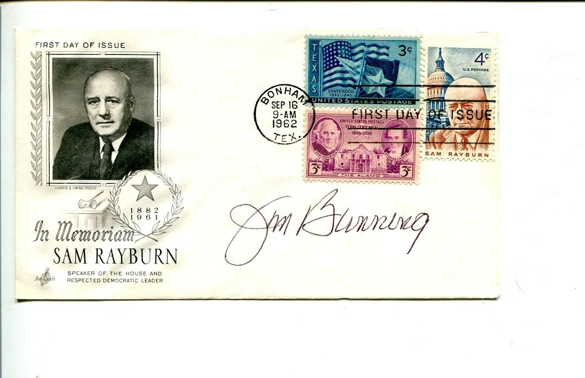 Jim Bunning Philadelphia Phillies Tigers Perfect Game HOF Signed Autograph FDC