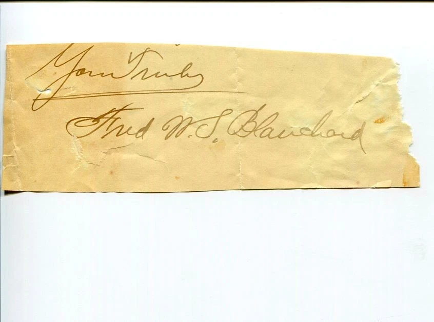 Frederick Winslow Blanchard CA California Artist Signed Autograph