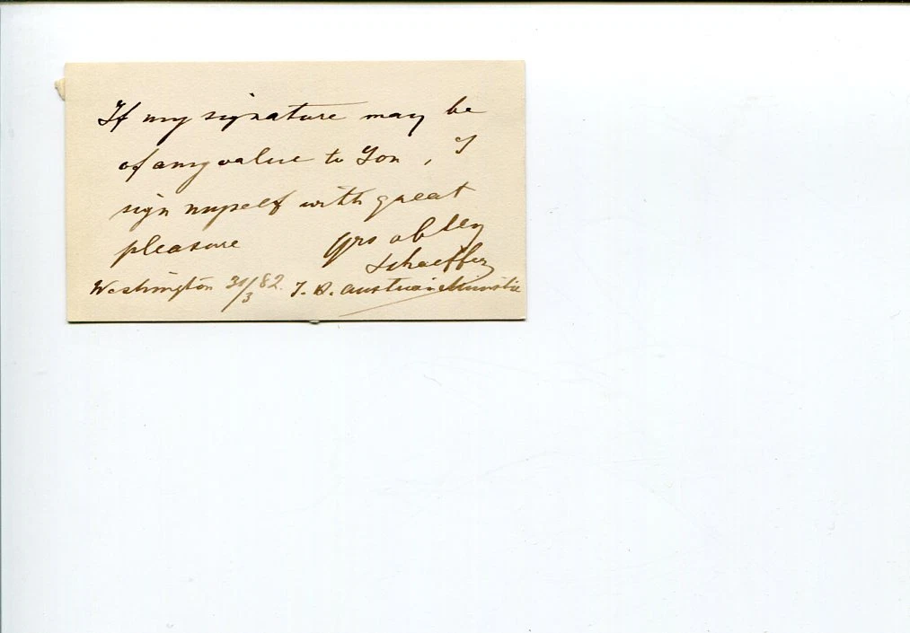 Ignace Von Schaeffer Austro-Hungarian Ambassador Minister Signed Autograph