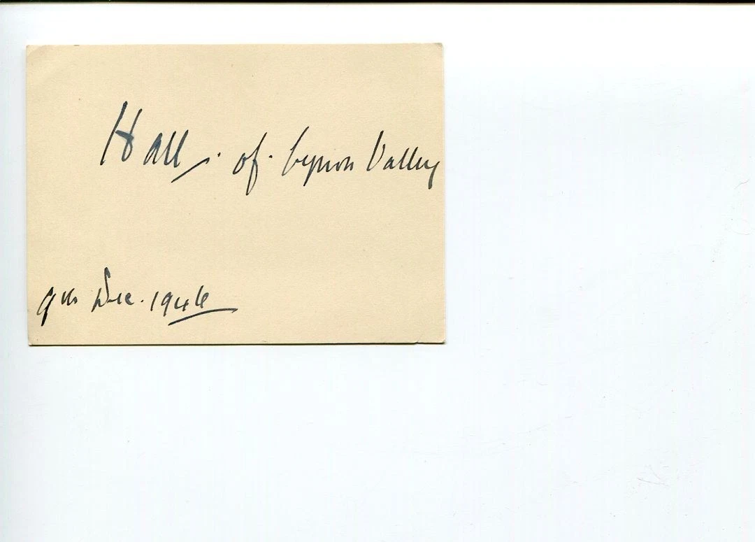 George Henry Hall Secretary of State Colonies First Lord Admira Signed Autograph