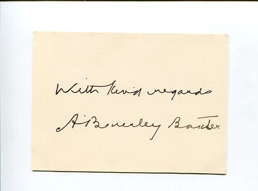 Beverley Baxter British Theatre Critic MP Southgate Wood Green Signed Autograph