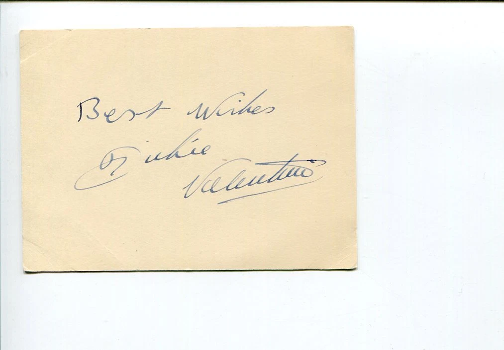 Dickie Valentine Finger of Suspicion Christmas Alphabet Singer Signed Autograph
