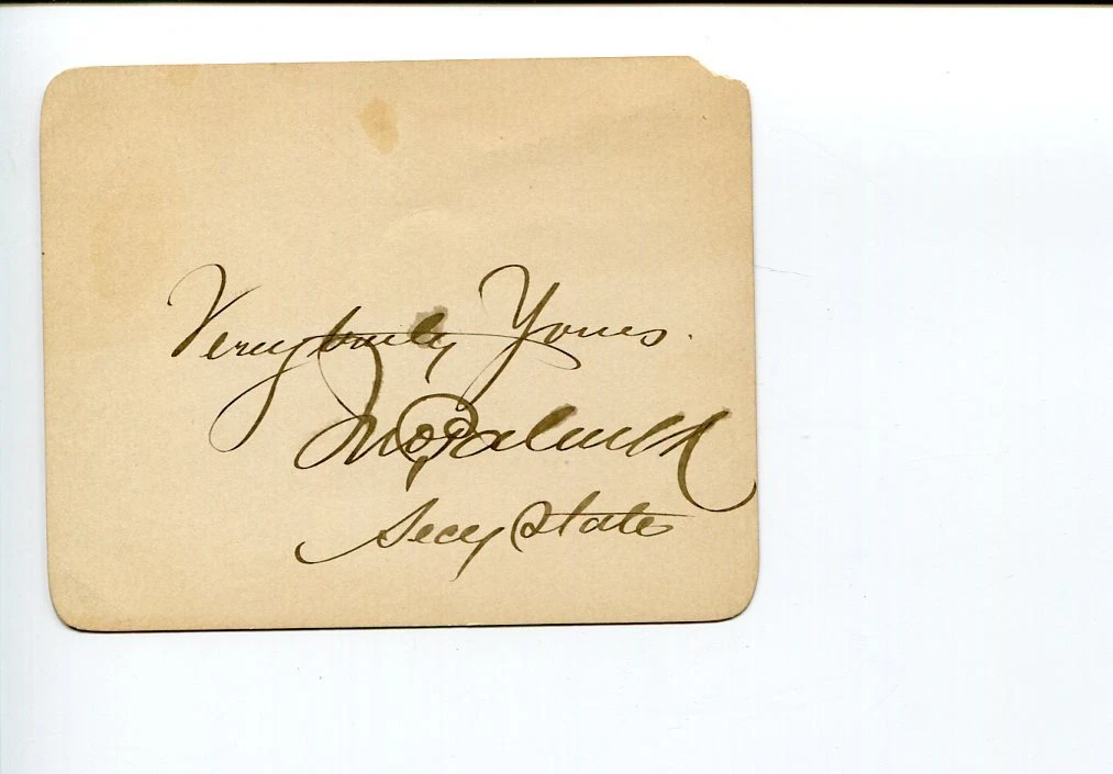 John Palmer Secretary of State of New York NY Signed Autograph