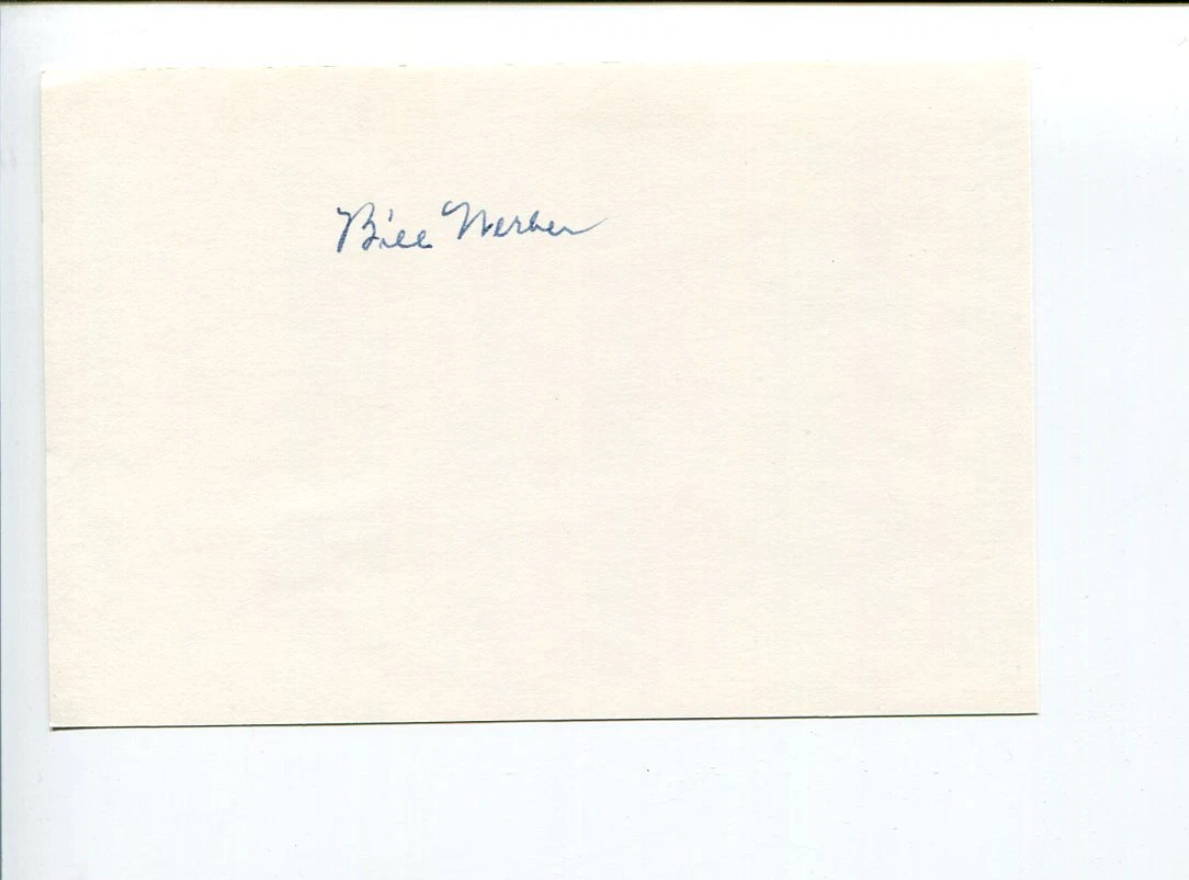 Billy Werber NY New York Yankees Boston Red Sox Signed Autograph