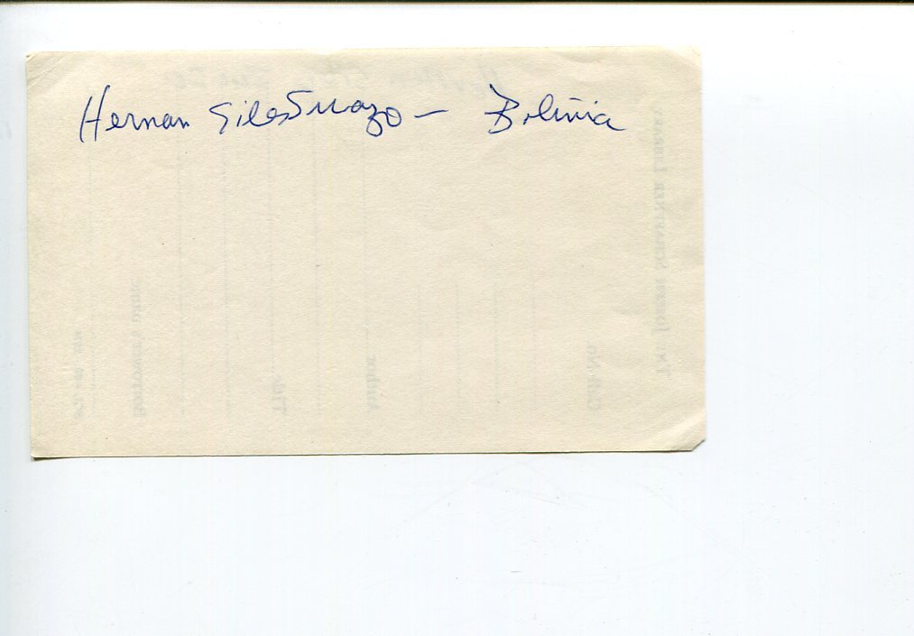 Hernan Siles Zuazo President And Vice President Of Bolivia Signed Autograph