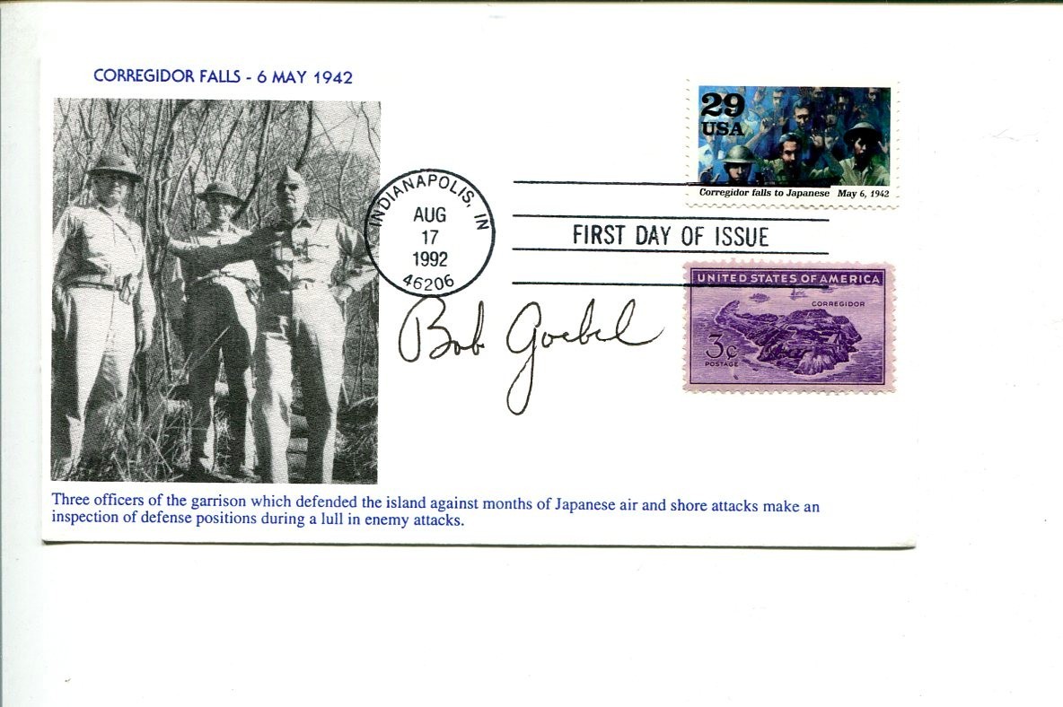 Robert Bob Goebel WWII Fighter War Ace Signed Autograph FDC