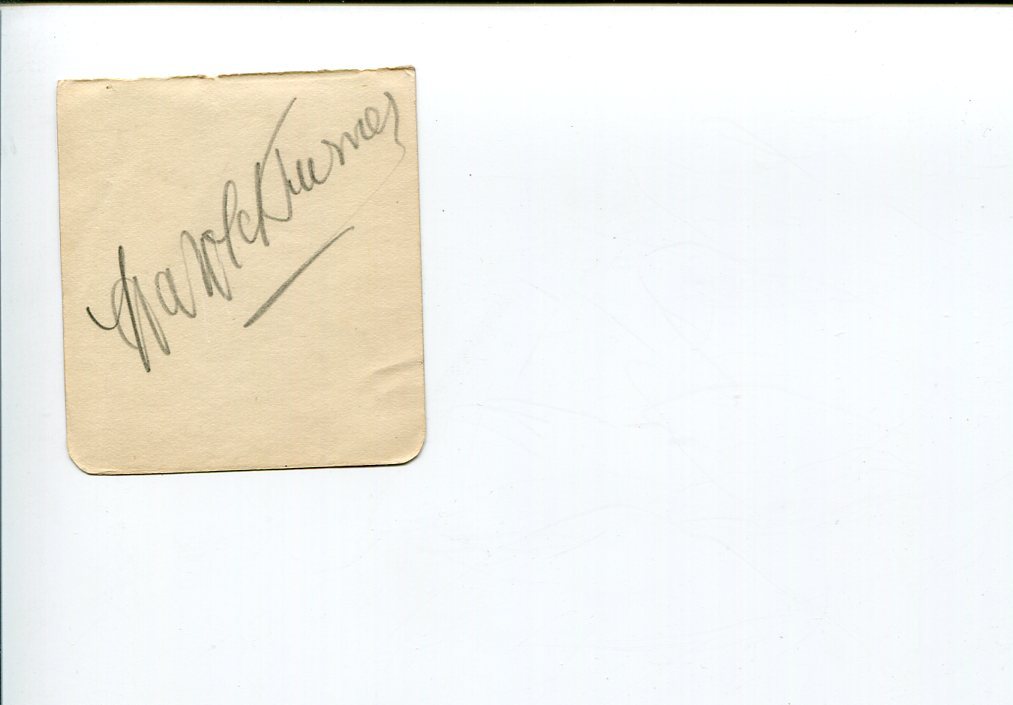 Harold Turner British Royal Ballet Dance Signed Autograph
