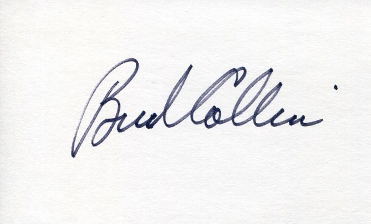 Bud Collins Tennis Legend HOF Sportscaster Journalist Signed Autograph Card