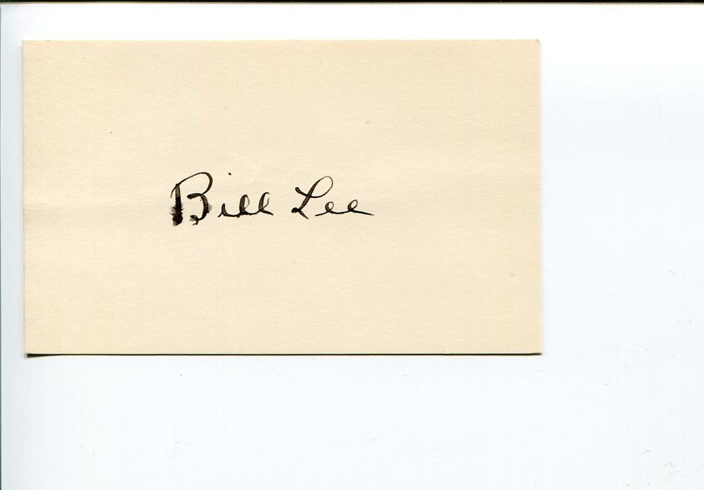Bill Lee 1938 Chicago Cubs Boston Braves Philadelphia Phillies Signed Autograph