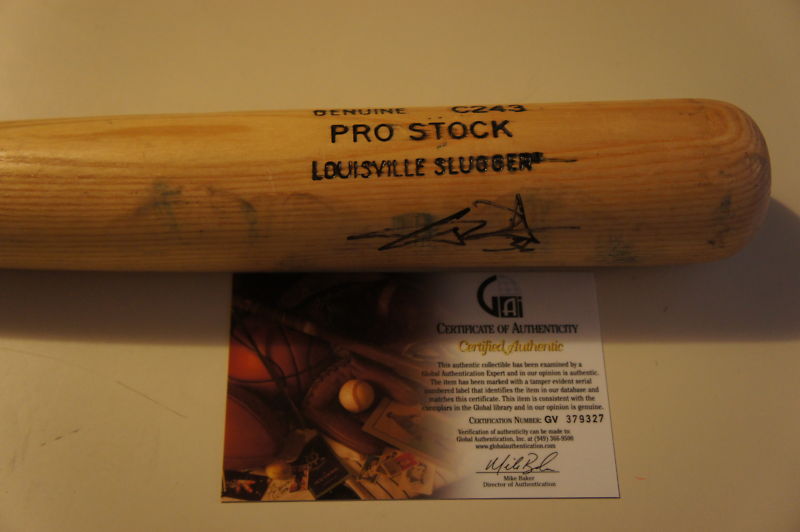 C. J. CJ Wilson Texas Rangers Los Angeles Angels Signed Baseball Bat